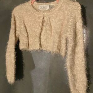 The Children's Place Cream Fuzzy Sweater